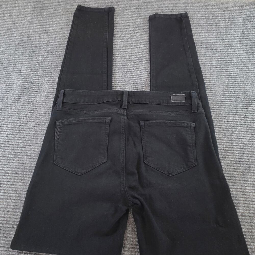 PAIGE Size 29 Leggy Ultra Skinny Black Denim Stretch Jeans
